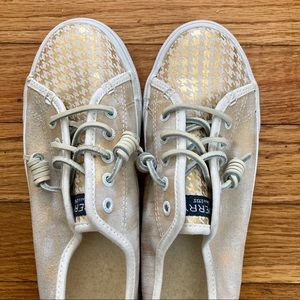 Sperry Crest Vibe Gold Sneakers Sz 7